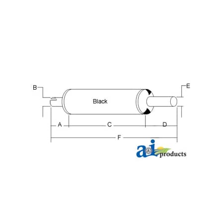 A & I Products Muffler 37" x7" x6" A-398511R1